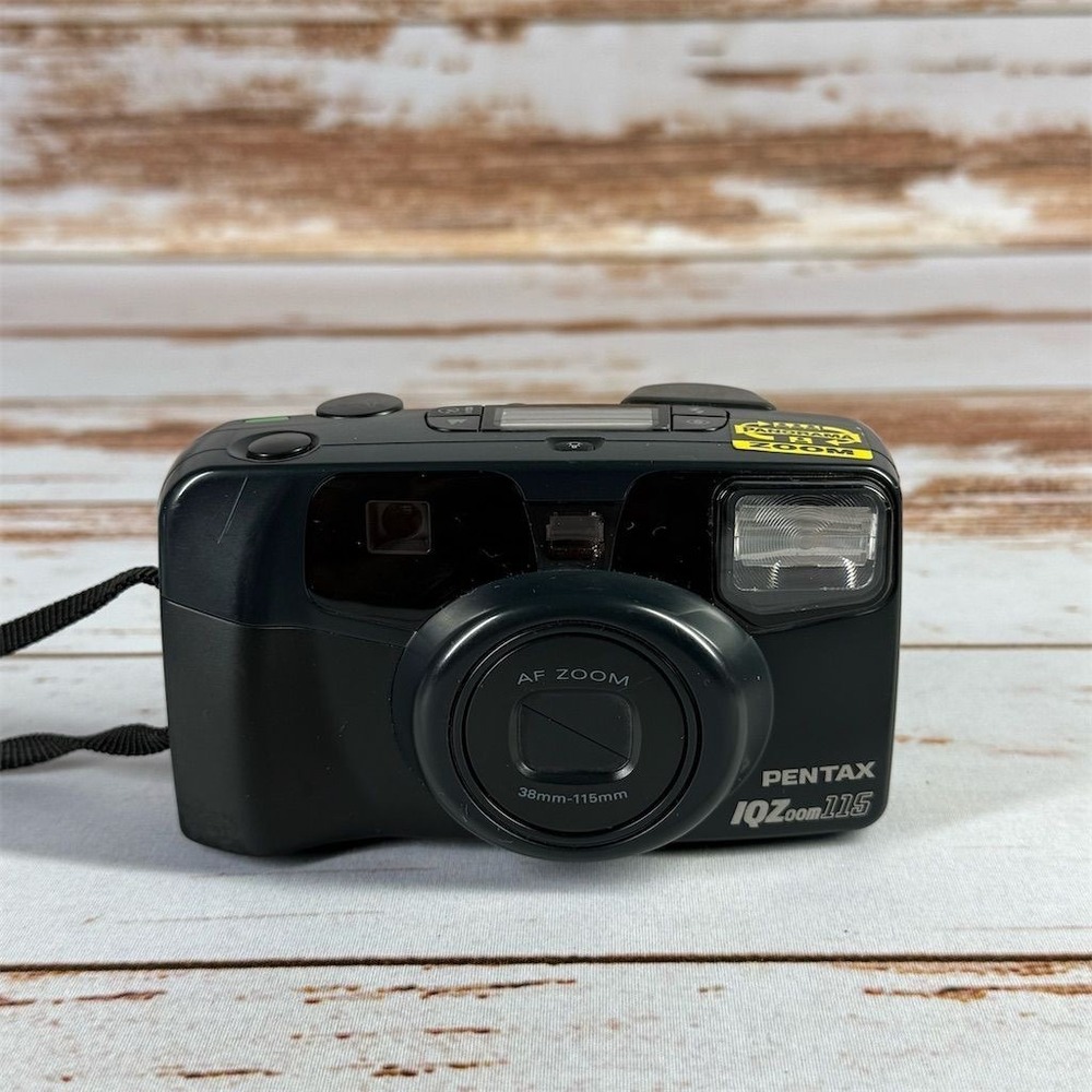 Pentax IQZoom 115M 35mm Point & Shoot Film Camera For Parts AS IS